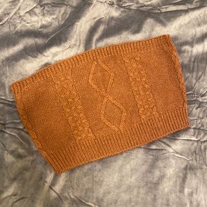 Brown Sweater Crop Top!